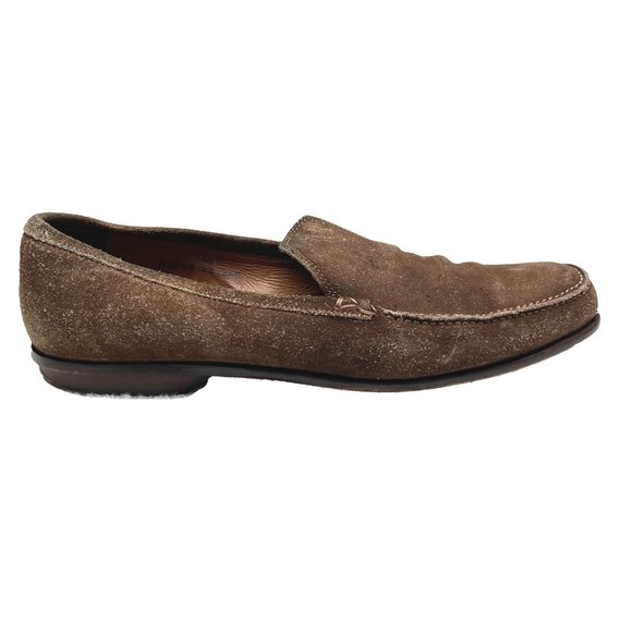 John Varvatos Distressed Suede Loafers - Brown | 10 - Picture 10 of 14